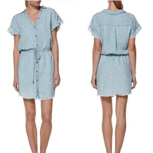 PAIGE Jaylin Chambray Shirtdress In Cabana